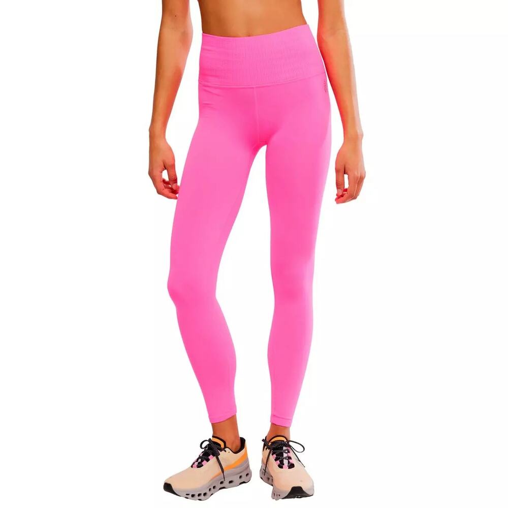 FP Movement Free People Good Karma Leggings 7/8 Length Hot Pink Womens M/L
